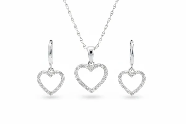 Silver_Heart_Jewelry_Set_Crystal_Pave_Necklace_Earrings
